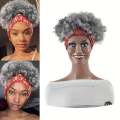 Short Curly Headband Wigs for Women