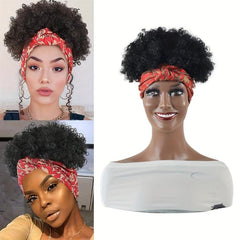 Short Curly Headband Wigs for Women