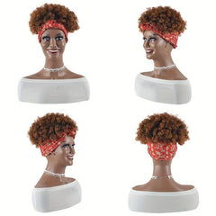 Short Curly Headband Wigs for Women