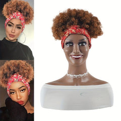 Short Curly Headband Wigs for Women