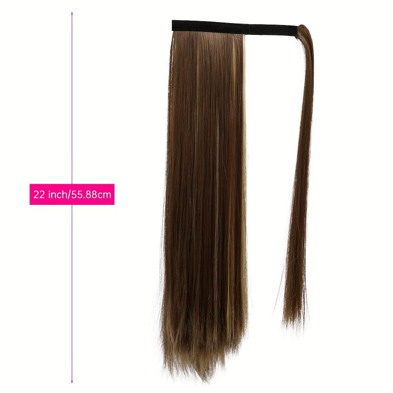Long Straight Ponytail Extensions Synthetic Clip In Hair Extensions