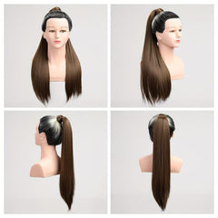 Long Straight Ponytail Extensions Synthetic Clip In Hair Extensions