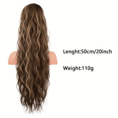 50 8 Cm Drawstring Ponytail Hair Extensions For Women Long Curly Wavy Ponytail