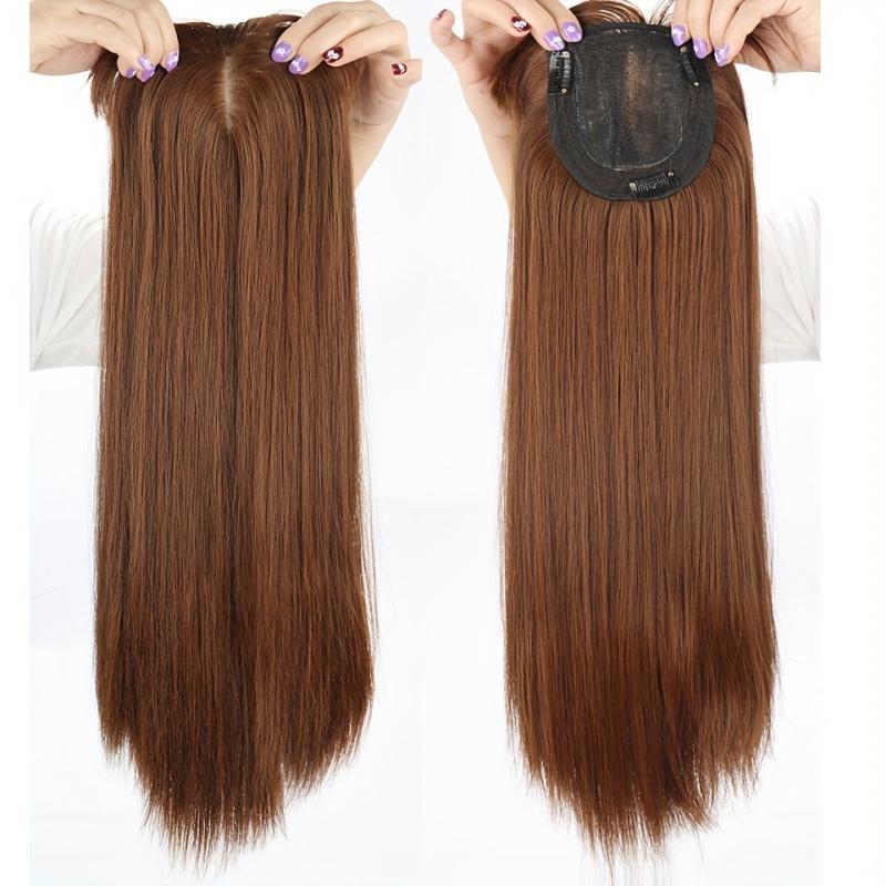 Synthetic Hair Topper Long Straight Hair Piece Women Thinning Hair Wiglet