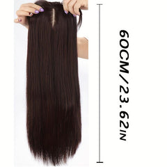 Synthetic Hair Topper Long Straight Hair Piece Women Thinning Hair Wiglet