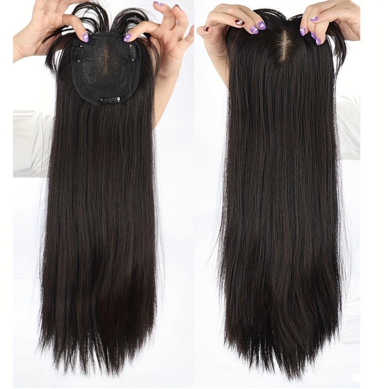 Synthetic Hair Topper Long Straight Hair Piece Women Thinning Hair Wiglet