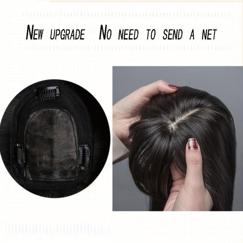 Synthetic Hair Topper Long Straight Hair Piece Women Thinning Hair Wiglet