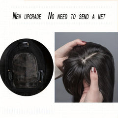 Synthetic Hair Topper Long Straight Hair Piece Women Thinning Hair Wiglet