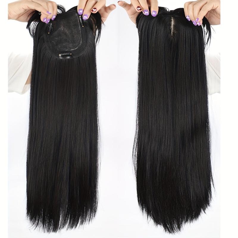 Synthetic Hair Topper Long Straight Hair Piece Women Thinning Hair Wiglet