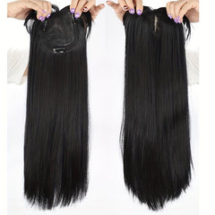 Synthetic Hair Topper Long Straight Hair Piece Women Thinning Hair Wiglet
