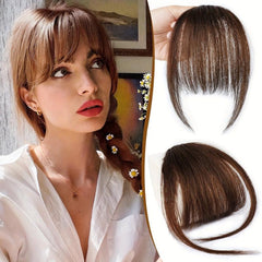 100% Human Hair Clip-In Bangs Wispy Air Bangs Hairpiece
