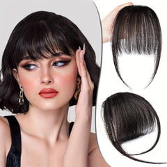 100% Human Hair Clip-In Bangs Wispy Air Bangs Hairpiece