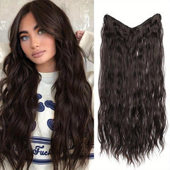 55 88 Cm Women's Long Wavy Hairpiece Fluffy V-Shaped Wig Synthetic Curly Hair