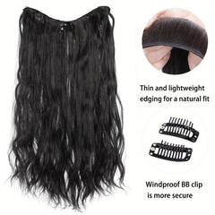 55 88 Cm Women's Long Wavy Hairpiece Fluffy V-Shaped Wig Synthetic Curly Hair