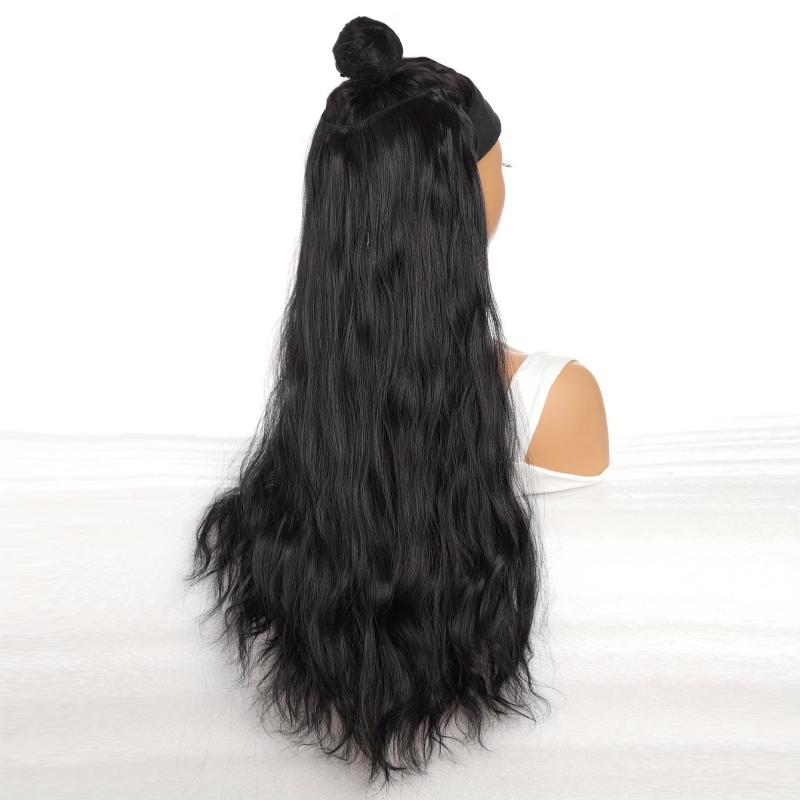 55 88 Cm Women's Long Wavy Hairpiece Fluffy V-Shaped Wig Synthetic Curly Hair