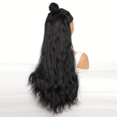 55 88 Cm Women's Long Wavy Hairpiece Fluffy V-Shaped Wig Synthetic Curly Hair