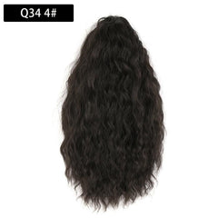 Short Wavy Ponytail Extensions Synthetic Clip In Hair Extensions