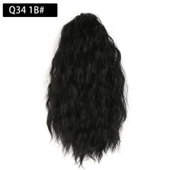 Short Wavy Ponytail Extensions Synthetic Clip In Hair Extensions