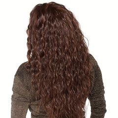 African Small Curly Brown Long Curly Hair Wig