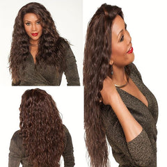 African Small Curly Brown Long Curly Hair Wig