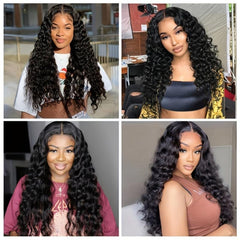 100% Peruvian Loose Deep Wave Human Hair Bundles - Natural Deep Curly Weave