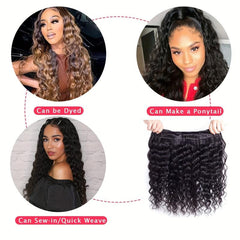 100% Peruvian Loose Deep Wave Human Hair Bundles - Natural Deep Curly Weave