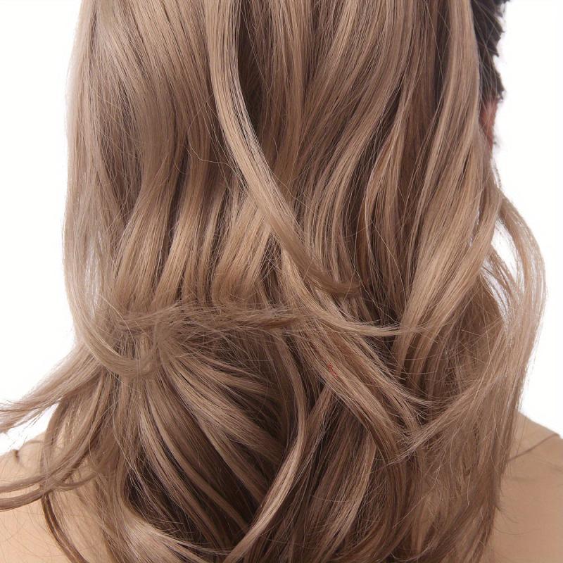 Synthetic Blonde Ponytail Extension Curly Hairpiece Short Bun