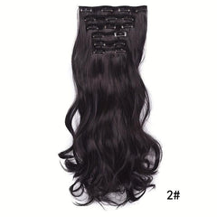 6Pc Wavy Curly Hair Pieces Extensions 50 Synthetic Thick Clip