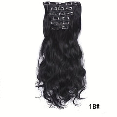 6Pc Wavy Curly Hair Pieces Extensions 50 Synthetic Thick Clip