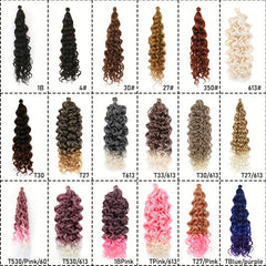 50 8 Cm Hawaii Curl Braiding Synthetic Hair Extensions 1 Pack Ocean Wave Hair