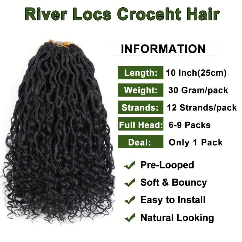 Synthetic Goddess Locs Crochet Hair Pre Looped River Locs Crochet Braids
