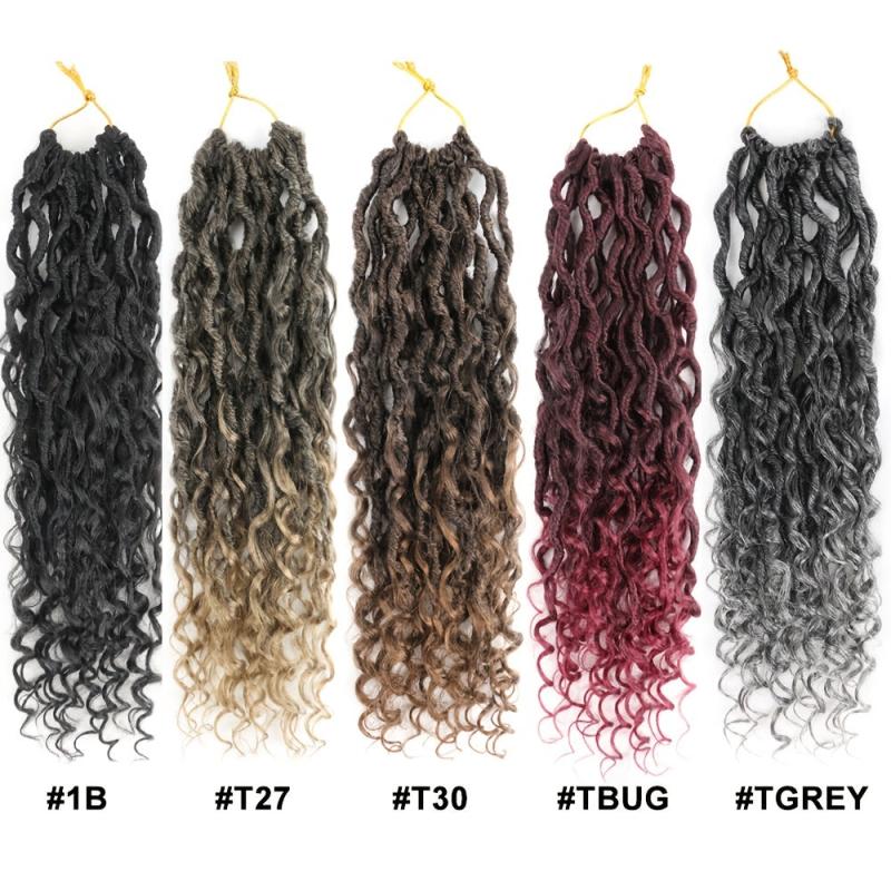 Synthetic Goddess Locs Crochet Hair Pre Looped River Locs Crochet Braids