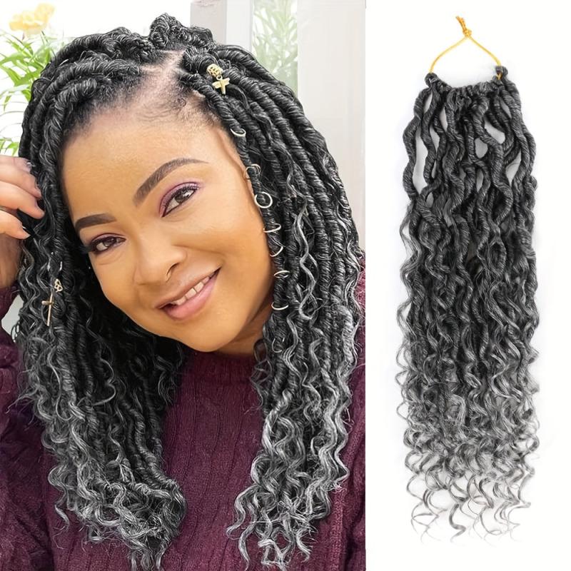 Synthetic Goddess Locs Crochet Hair Pre Looped River Locs Crochet Braids