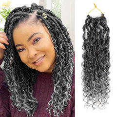 Synthetic Goddess Locs Crochet Hair Pre Looped River Locs Crochet Braids