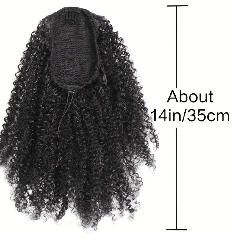 African Drawstring Ponytail Kinky Curly Hair Extension