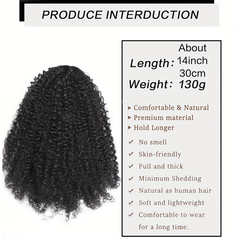 African Drawstring Ponytail Kinky Curly Hair Extension