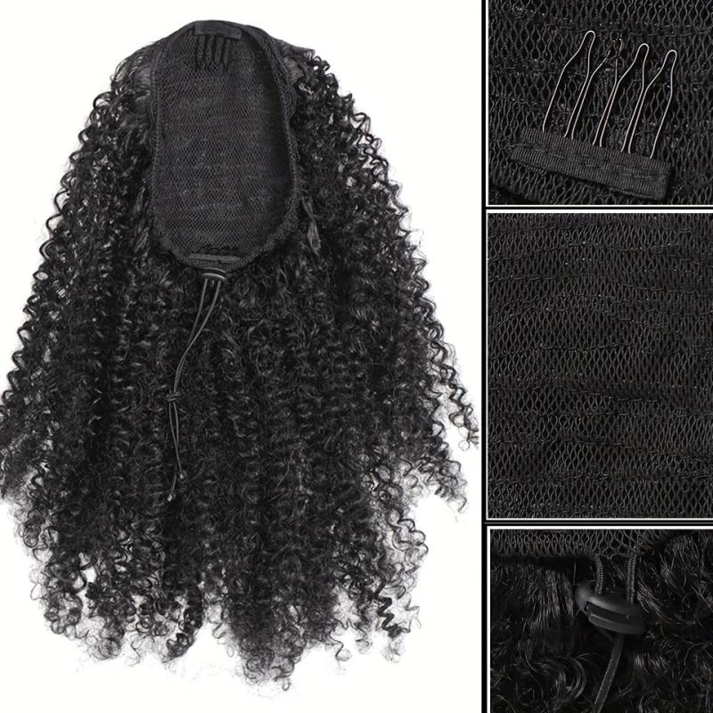 African Drawstring Ponytail Kinky Curly Hair Extension