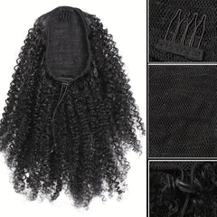 African Drawstring Ponytail Kinky Curly Hair Extension