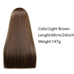 Long Straight Hair Extensions Clip In 1pc Synthetic Hair Invisible Extensions