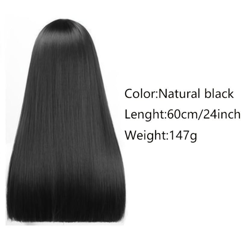 Long Straight Hair Extensions Clip In 1pc Synthetic Hair Invisible Extensions