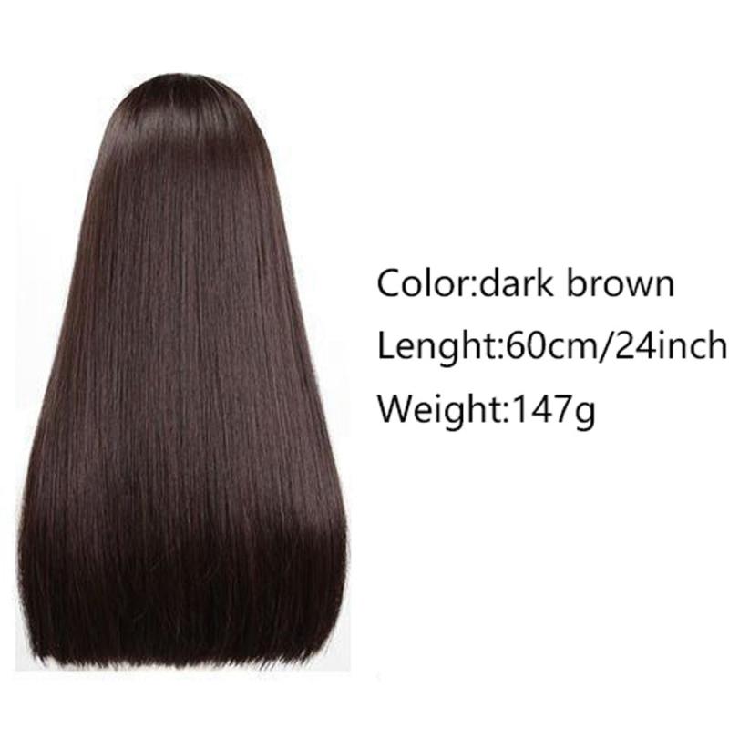 Long Straight Hair Extensions Clip In 1pc Synthetic Hair Invisible Extensions