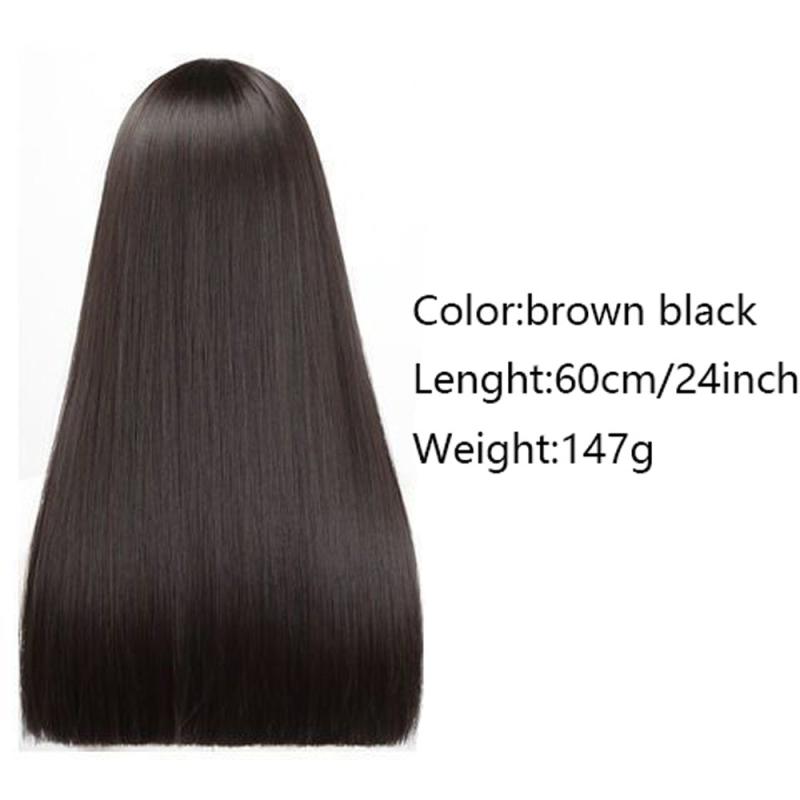 Long Straight Hair Extensions Clip In 1pc Synthetic Hair Invisible Extensions