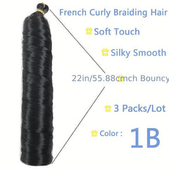 Curly Box Braids Crochet Hair Long Goddess Box Braid 1B