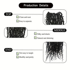Curly Faux Locs Crochet Hair Boho Ombre Red Braids Hair Extensions