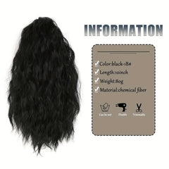 Short Curly Wavy Drawstring Ponytail Synthetic Clip In Hair Extensions