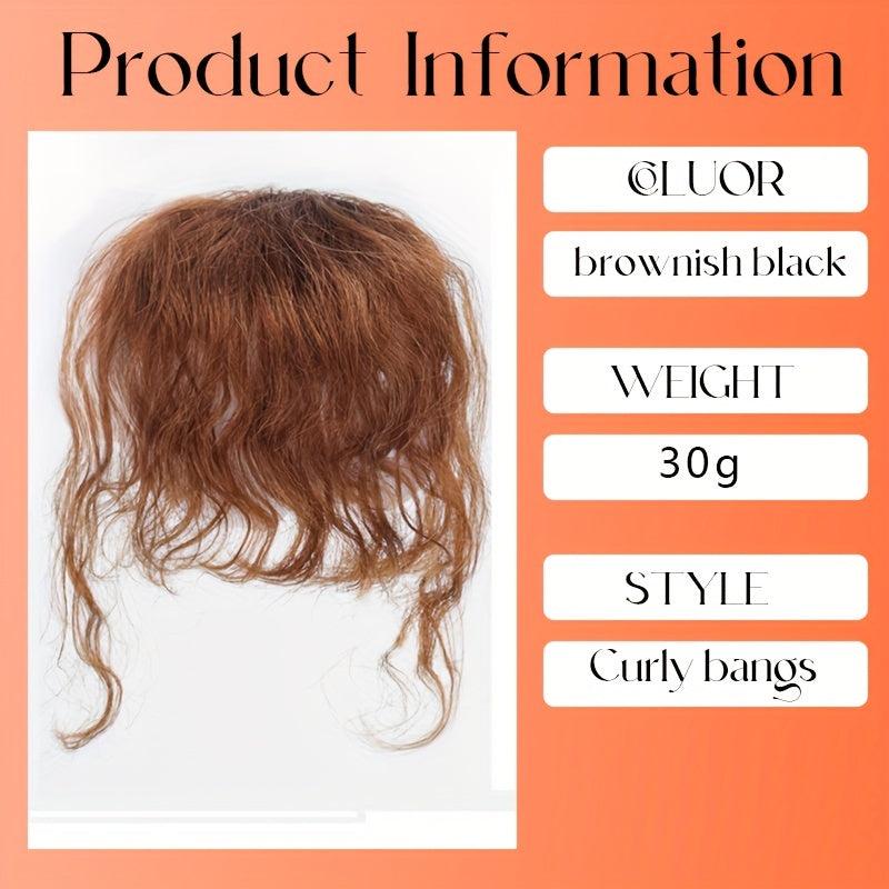Curly Human Hair Bangs With Sideburns Clip In Extensions