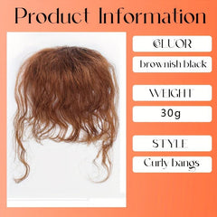 Curly Human Hair Bangs With Sideburns Clip In Extensions