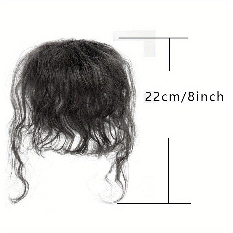 Curly Human Hair Bangs With Sideburns Clip In Extensions