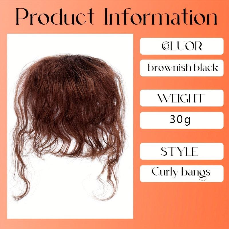 Curly Human Hair Bangs With Sideburns Clip In Extensions
