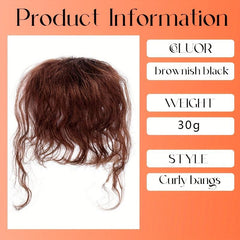 Curly Human Hair Bangs With Sideburns Clip In Extensions